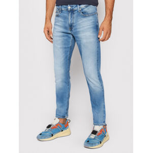 Calvin Klein pánské modré džíny. - 32/30 (1AA)